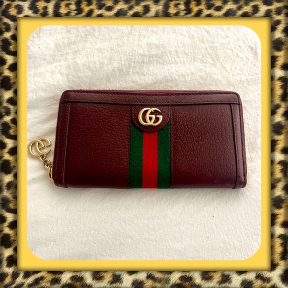 🔥SUPER SALE REDUCTION🔥✅PRICE FIRM✅ Gucci Ophidia Large Burgundy Wallet - Picture 1 of 16